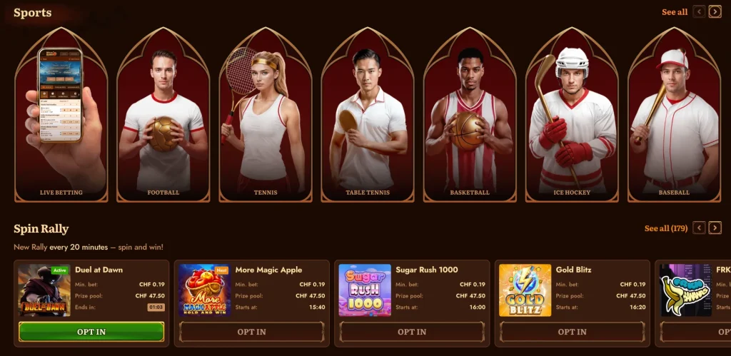 wildrobin casino sports