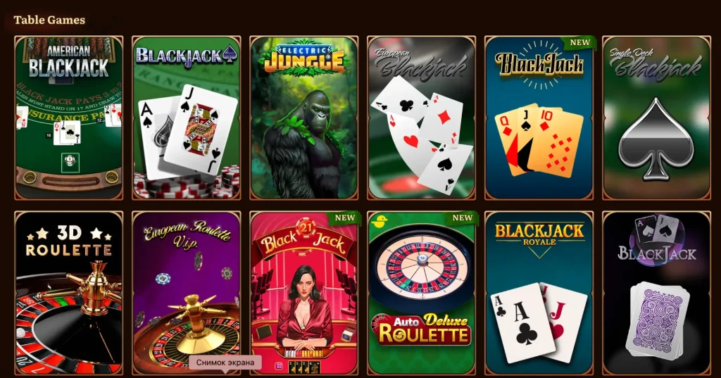 wildrobin casino table games