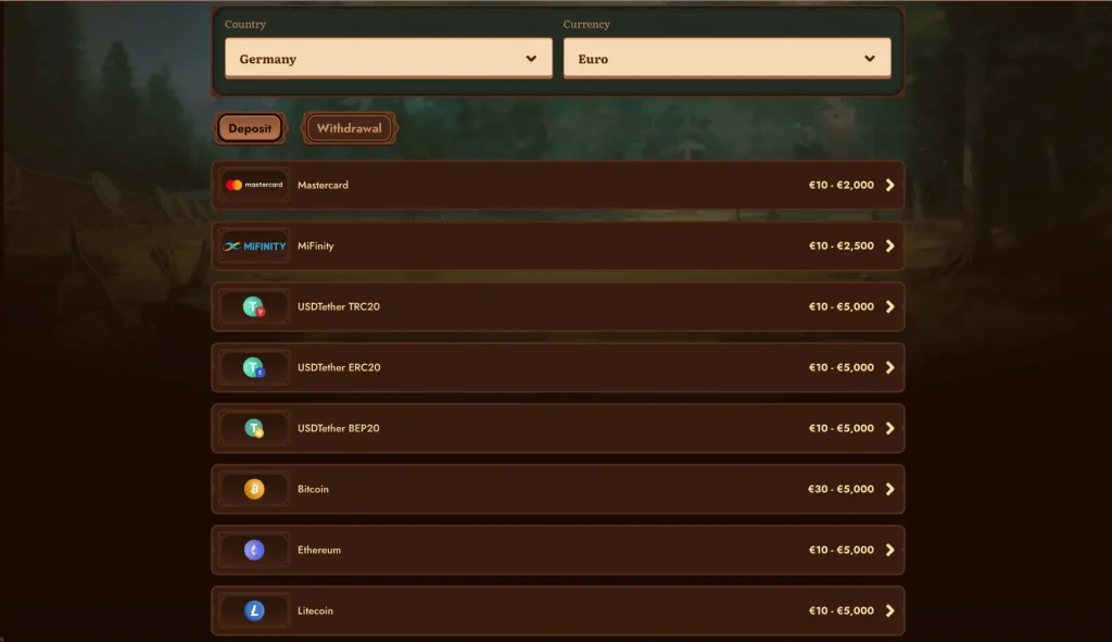 wildrobin casino top up balance payments